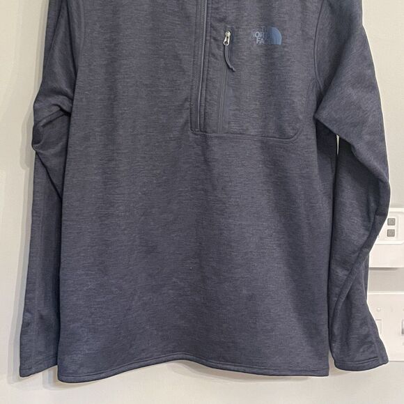 The North Face Sweater Knit Fleece 1/4 Zip Pullover Mock Neck Mens M EUC - Picture 4 of 12
